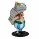 Asterix & Obelix With Books Stack Synthetic Resin Figure Statue Plastoy ca. 24cm