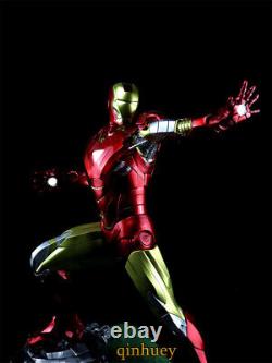 Avengers Iron Man MK6 Figure GK Statue Resin LED Light 19.5inch Ornaments Gift