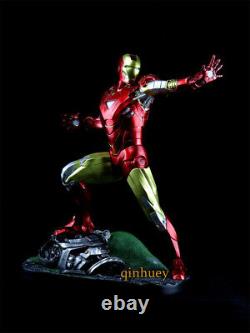 Avengers Iron Man MK6 Figure GK Statue Resin LED Light 19.5inch Ornaments Gift