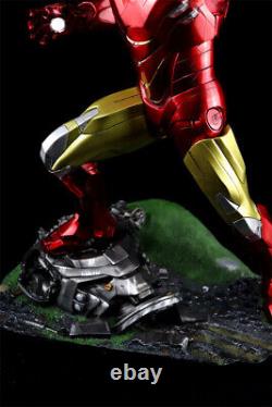 Avengers Iron Man MK6 Figure GK Statue Resin LED Light 19.5inch Ornaments Gift