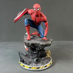 Avengers Spider-Man Captain America's Shield Model Resin Gift 37CM Figure Statue