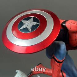 Avengers Spider-Man Captain America's Shield Model Resin Gift 37CM Figure Statue