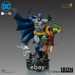 Batman & Robin Dc Comics Iron Studios 1/10 Art Scale Deluxe Statue In Stock New