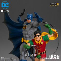 Batman & Robin Dc Comics Iron Studios 1/10 Art Scale Deluxe Statue In Stock New