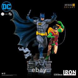 Batman & Robin Dc Comics Iron Studios 1/10 Art Scale Deluxe Statue In Stock New