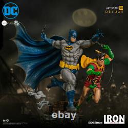 Batman & Robin Dc Comics Iron Studios 1/10 Art Scale Deluxe Statue In Stock New