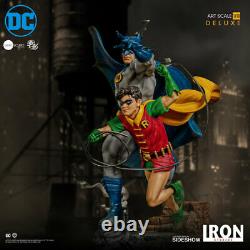 Batman & Robin Dc Comics Iron Studios 1/10 Art Scale Deluxe Statue In Stock New