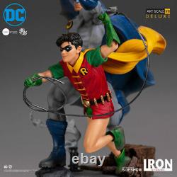 Batman & Robin Dc Comics Iron Studios 1/10 Art Scale Deluxe Statue In Stock New