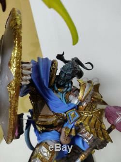 Bloodelf VS Draenei Resin GK Statue + Blue Dragon Figure WOW