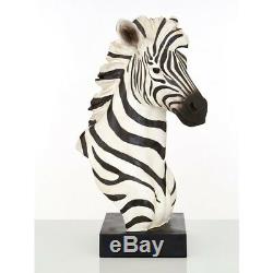 Boho Zebra Head Mounted Sculpture Wild Zoo Animal Figure Accent Ornament Statue