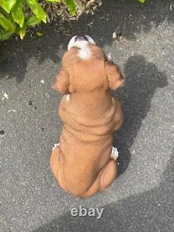 Boxer dog resin figure realistic sculpture dog lover garden statue pet