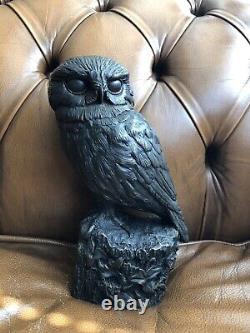 Brian Elton Figure Owl Statue Cast Bronze Resin H 23cm/9 Limited Edition RARE