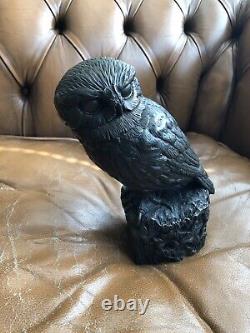 Brian Elton Figure Owl Statue Cast Bronze Resin H 23cm/9 Limited Edition RARE