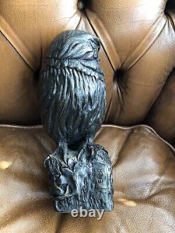 Brian Elton Figure Owl Statue Cast Bronze Resin H 23cm/9 Limited Edition RARE