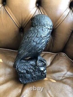 Brian Elton Figure Owl Statue Cast Bronze Resin H 23cm/9 Limited Edition RARE