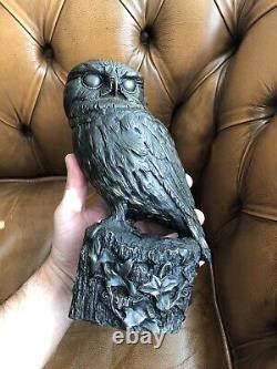 Brian Elton Figure Owl Statue Cast Bronze Resin H 23cm/9 Limited Edition RARE