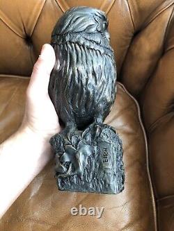 Brian Elton Figure Owl Statue Cast Bronze Resin H 23cm/9 Limited Edition RARE