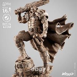 Cable X-Men 3D Printed Model Kit Resin Statue, Marvel Collectible (16-110)