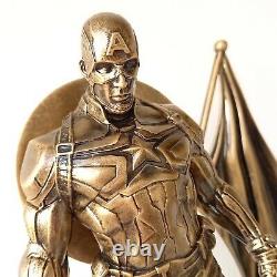 Captain America Resin Statue Figure Bronze Finish Marvel Avengers Comic Display