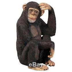 Chimpanzee Monkey 70cm Sculpture Garden/indoor Figure Painted Resin Fibreglass