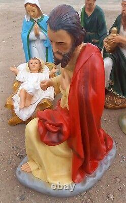 Christmas Nativity Fibreglass / Resin Display Set Statues / Figures