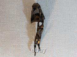 Climbing Duo Hanging on Rock Figures 2 Figures Wall Hanging Statues Rock Climber