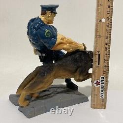 Cop Police Dog K-9 Art Fusion Comstock Bodybuilder Muscular Resin Figure Statue