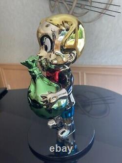 Custom Richie Rich Statue Green Money Bag Candy Chrome Sculpture 16 Tall