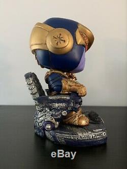 Custom Thanos on Throne Marvel Funko Pop with Light Up Gauntlet Figure Statue
