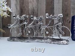 Cyclist Figure Sculpture Figurine Peloton Statue Cycling Bicycle Art Bike W49cm