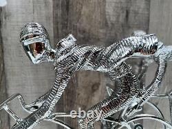 Cyclist Figure Sculpture Figurine Peloton Statue Cycling Bicycle Art Bike W49cm