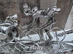 Cyclist Figure Sculpture Figurine Peloton Statue Cycling Bicycle Art Bike W49cm