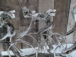 Cyclist Figure Sculpture Figurine Peloton Statue Cycling Bicycle Art Bike W49cm