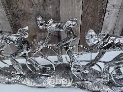 Cyclist Figure Sculpture Figurine Peloton Statue Cycling Bicycle Art Bike W49cm