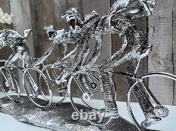 Cyclist Figure Sculpture Figurine Peloton Statue Cycling Bicycle Art Bike W49cm