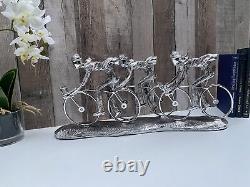 Cyclist Figure Sculpture Figurine Peloton Statue Cycling Bicycle Art Bike W49cm