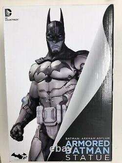 DC Comics Armored Batman Resin Statue Figure Arkham Asylum Dark Knight RARE NEW