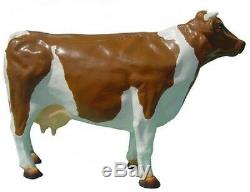 Dairy Milk Cow 3 Garden Statue Resin Large Animal Figure 3 Colours Choice