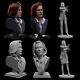 Dana Scully Bust / Statue 3D Resin 12K Printed Model Kit Unassembled Unpainted