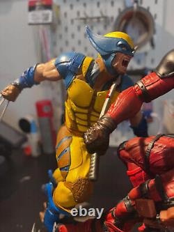 Deadpool vs Wolverine Custom Painted Resin Statue 1/6