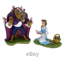 Disney Parks Beauty and the Beast Medium Resin Figure Statue Belle & Beast Set