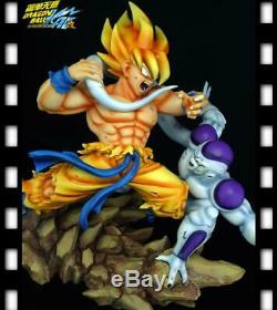 Djfungshing Super Saiyan Son Goku vs Frieza Resin Statue Freeza Figure Golden