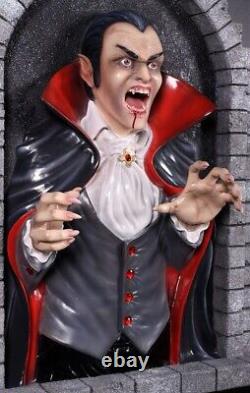 Dracula Wall Decor Statue Lifelike Fun Spooky Halloween Horror Prop Figure 3D