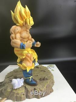 Dragon Ball Z DBZ Super Saiyan War damage SSJ GOKU Resin GK statue Figure 11inch