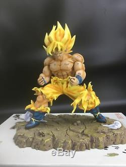 Dragon-Ball Z DBZ Super Saiyan War damage SSJ GOKU Resin GK statue Figure 11inch