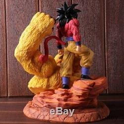 Dragon Ball Z Super Saiyan 4 Son Goku Gold Great Apes Scene Statue Resin Figure