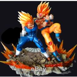 Dragon Ball Z Super Saiyan Son Goku VS Majin Vegeta GK Resin Statue Model Figure