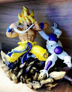 Dragon Ball Z Super Saiyan Son Goku vs Frieza Freeza Resin Statue Figure 2 3 4