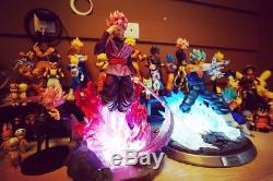 Dragon ball Z Super Saiyan Rose Goku Black Resin Statue Figure LED Dragonball z
