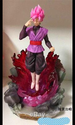 Dragon ball Z Super Saiyan Rose Goku Black Resin Statue Figure LED Dragonball z